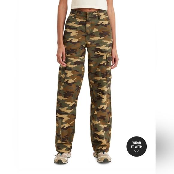 LEVI'S Women's '94 Baggy Cotton High Rise Cargo Pants SIZE 30 - Picture 1 of 5